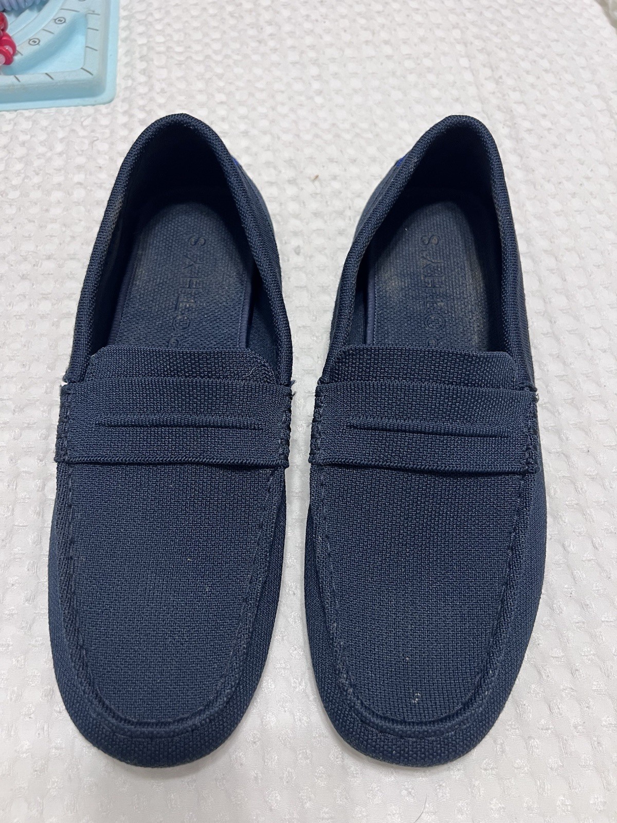 Rothy’s Women’s Blue Knit Slip-On Loafer Flats Round Toe Rubber Sole 11
