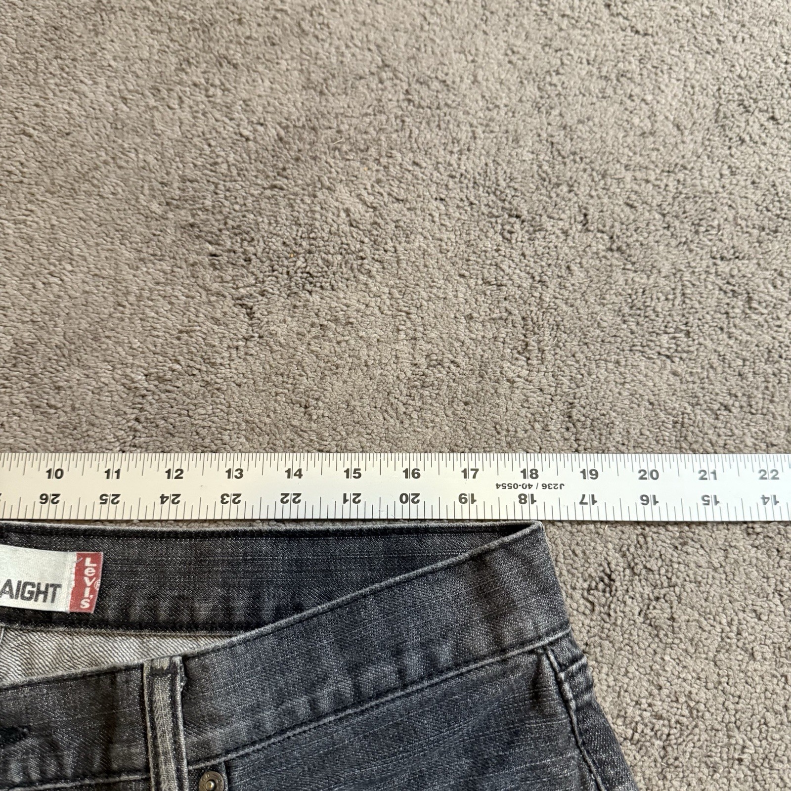 Levi’s 559 Relaxed Straight Charcoal Gray Jeans Men’s Meas. 36×28(tag36x30)