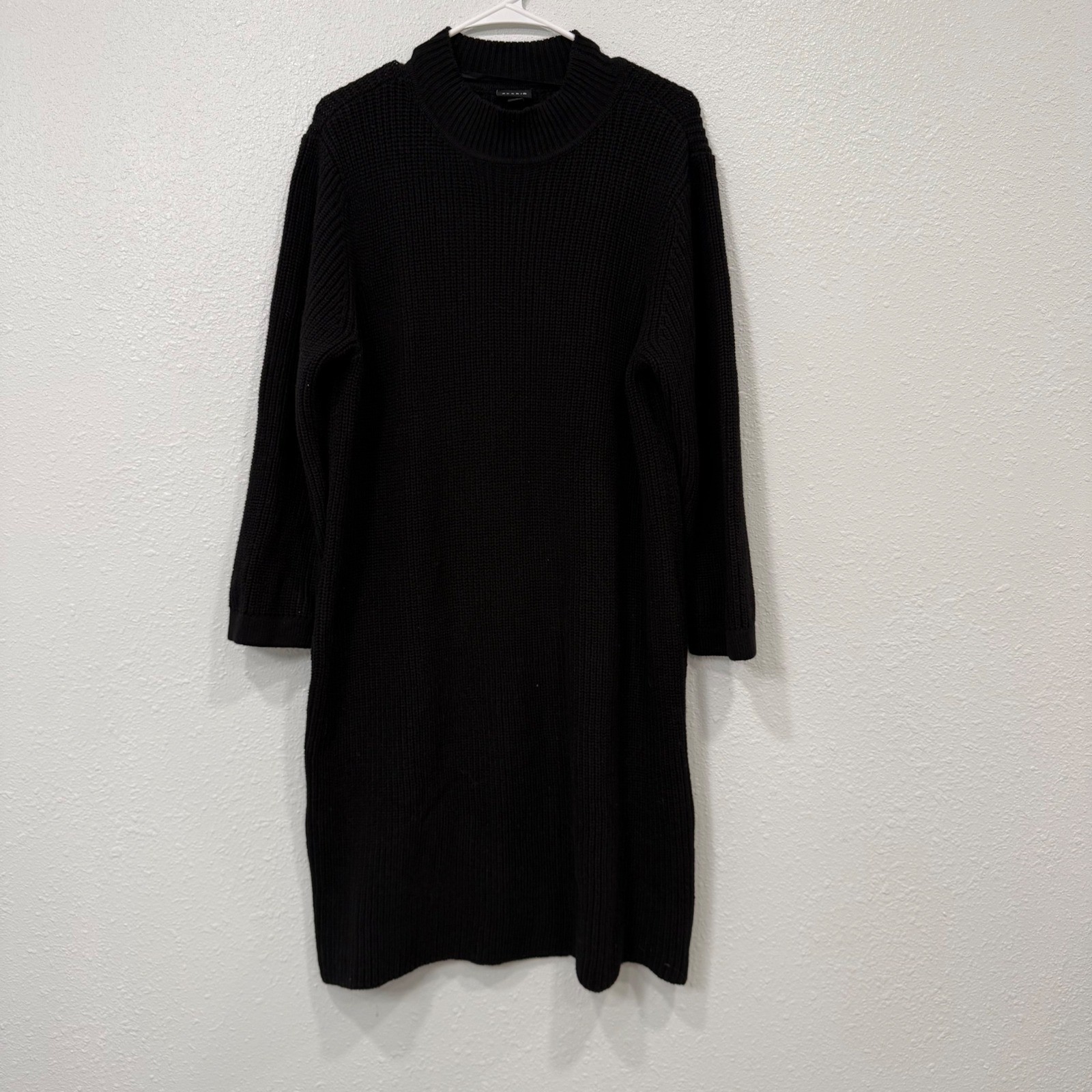 Torrid Black Shaker Stitch Sweater Dress Mock Neck Long Sleeve Plus Size 1 1X