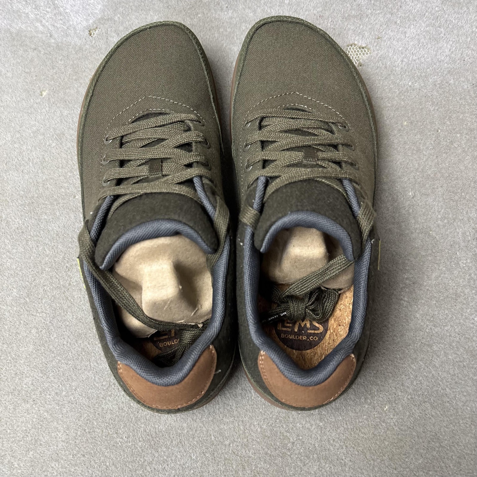 Lems Chillum Shoes Mens Size 8 Green Spruce Lace Up Low Top Casual Sneakers