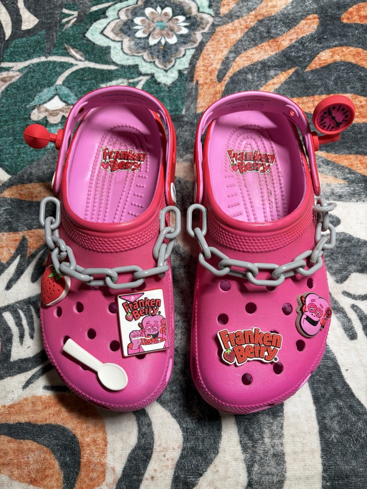 Franken Berry x Crocs Classic Clogs General Mills Cereal US M6/W8 Shoes
