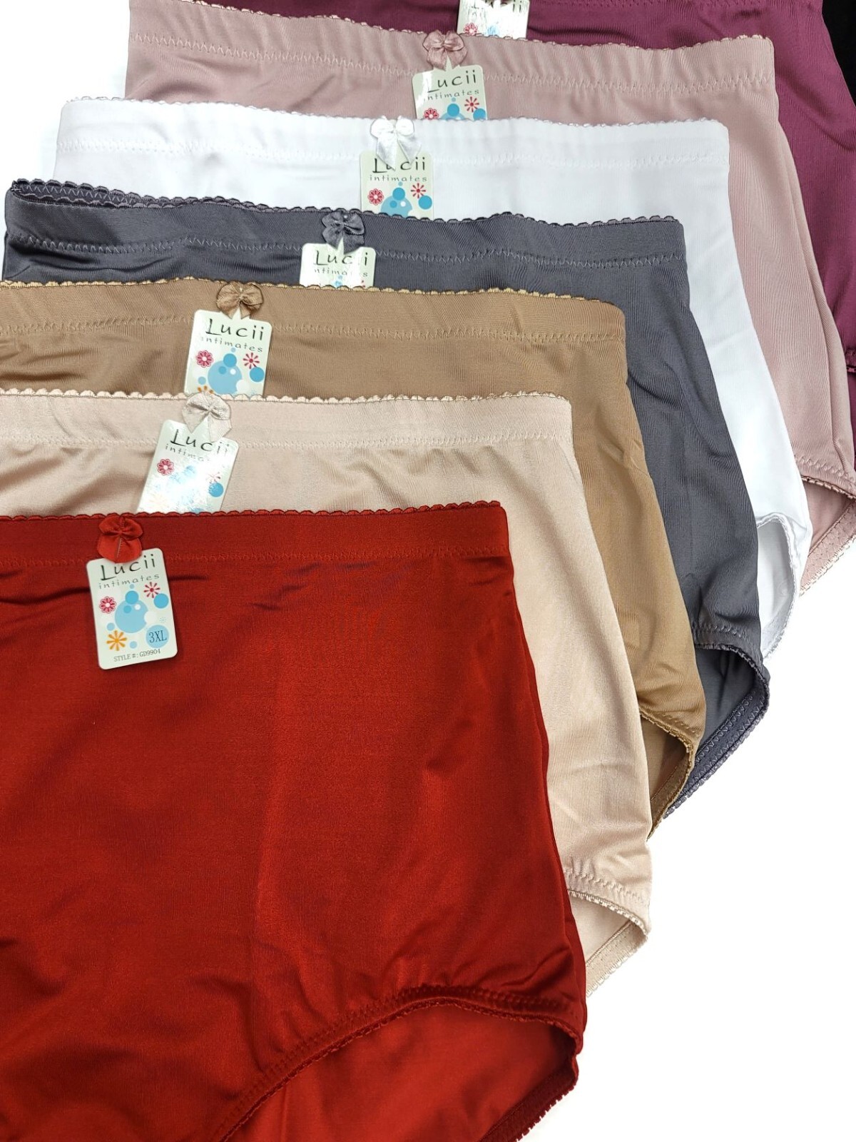 Plus Women Full Coverage High Waist Light Tummy Control Satin Girdle Panty 2X-5X