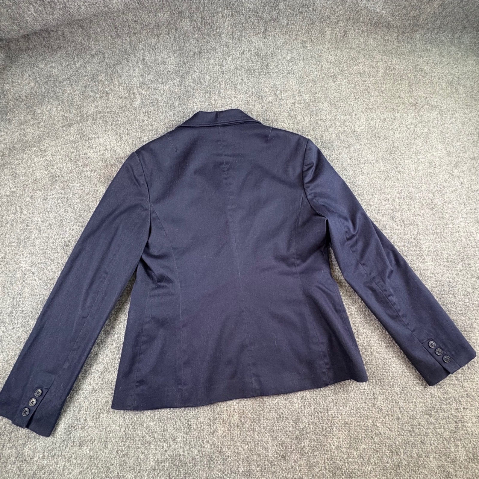 NY&CO City Blazer Womens 14 Navy Minimalist Classic Preppy Dark Academia Office