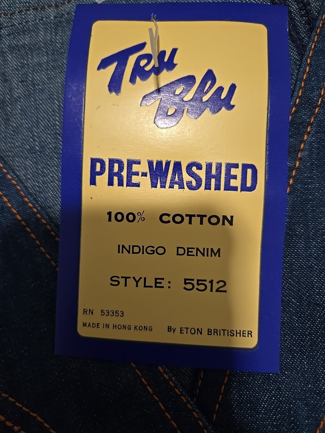 Womans Tru Blu Indigo Denim Vest 100% Cotton Size 12
