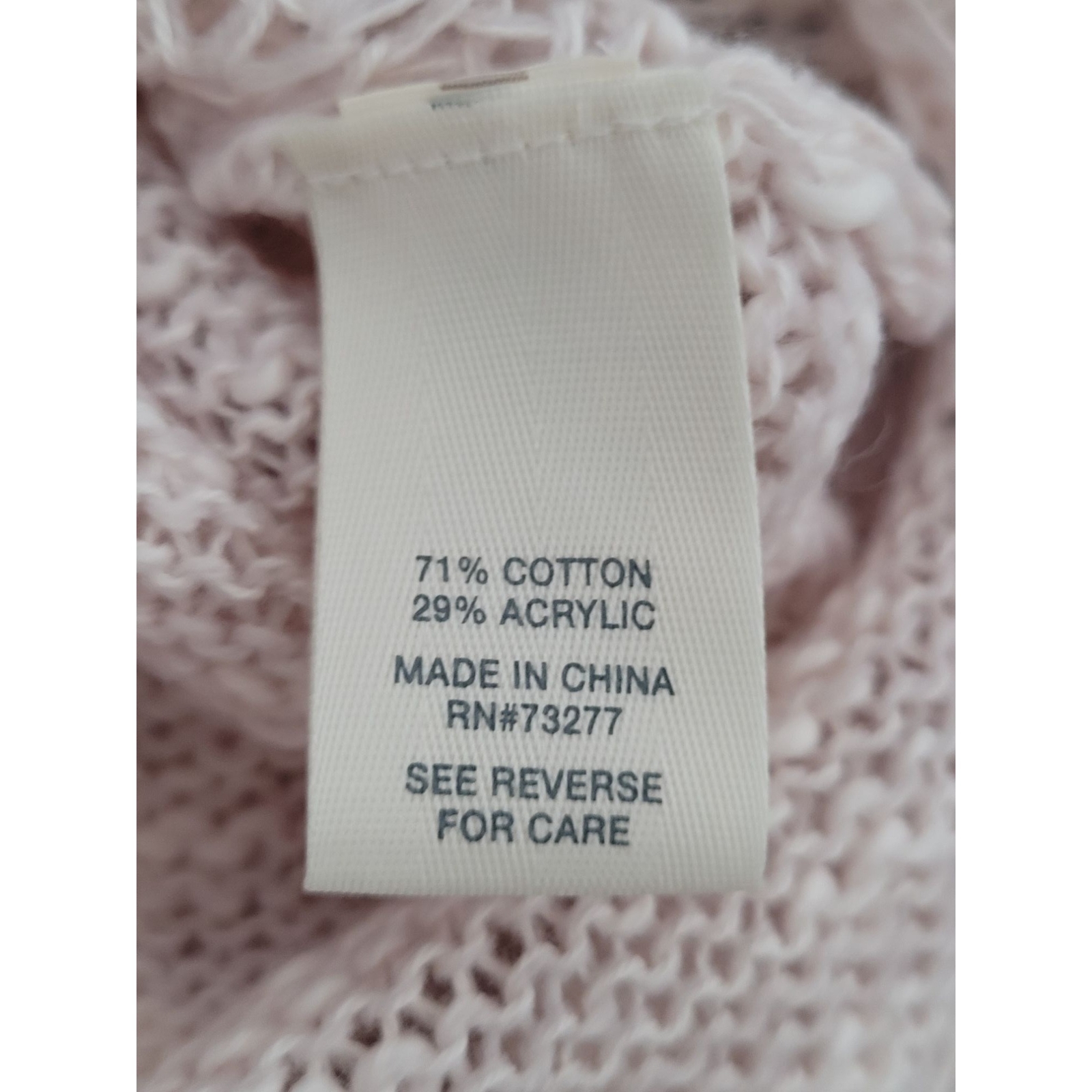 Mudd Womens Sweater Size Medium Pale Pink Pullover V Neck Cut Outs Open Knit NWT