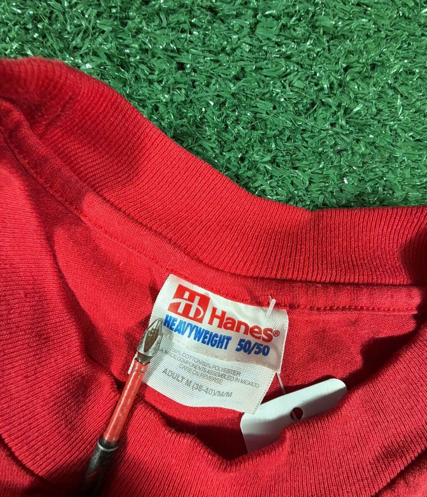 Vintage Hanes Heavyweight 50/50 On Stage Players Drama Mask Red T-Shirt