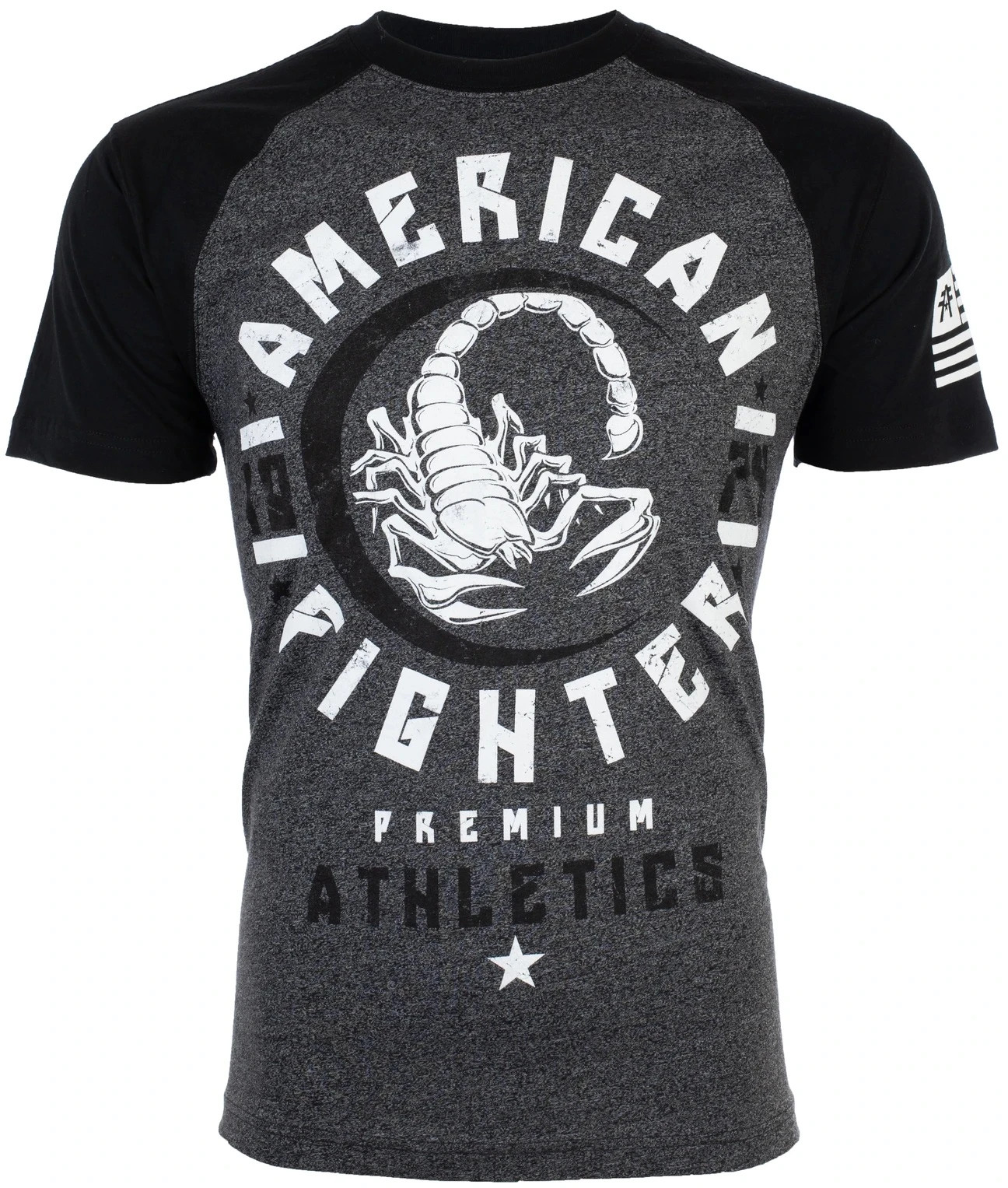 American Fighter Mens T-Shirt MICHIGAN Athletic BLACK GREY Biker MMA
