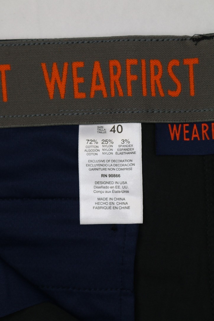 Wearfirst Mens Cargo Short Black Sz 2XL 9in Inseam Stretch Soft Touch Comfort