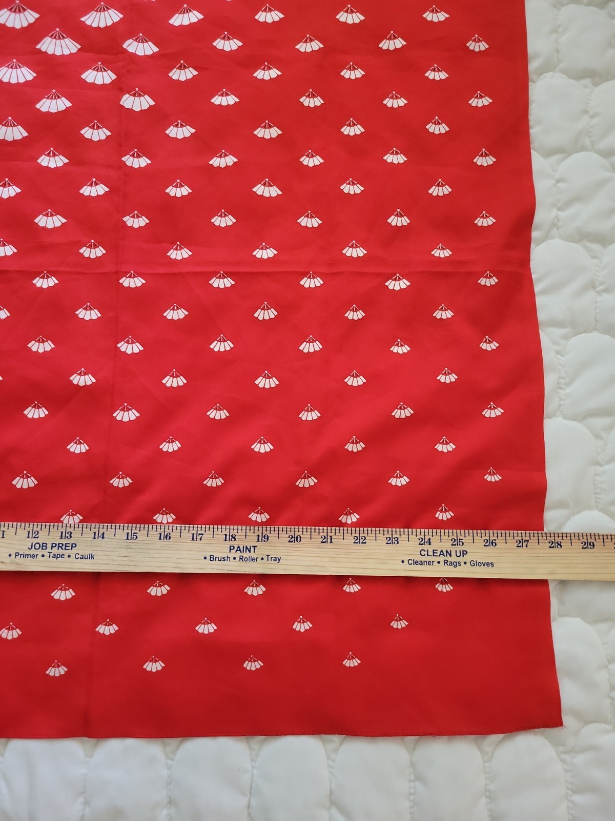 Stllook Red White Hand Fans Design Scarf 29×28 Inches