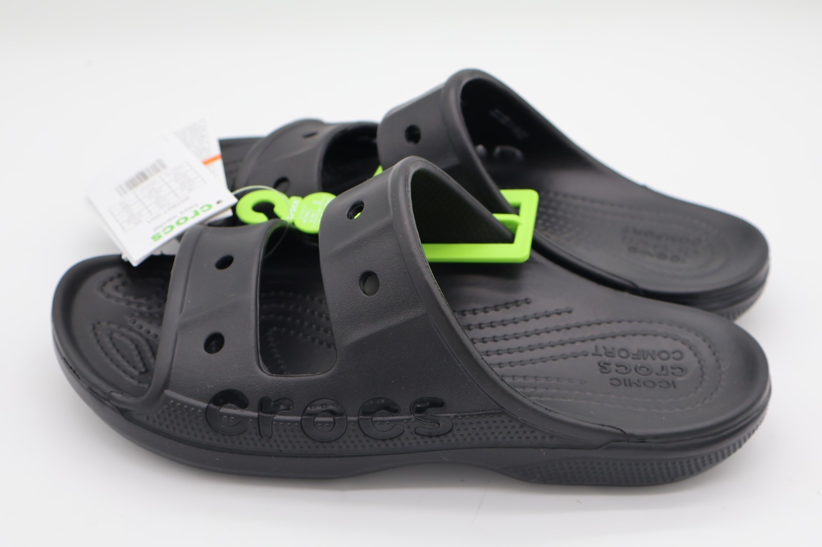 Crocs Sandals Unisex Size M7/W9 Black Baya Slide NWT