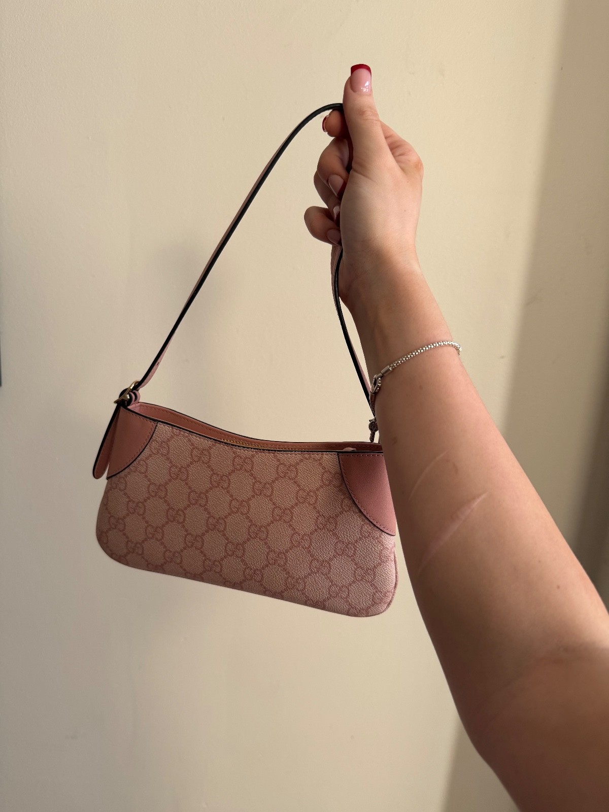 ⭐️NEW⭐️GUCCI GG Emblem shoulder bag ultra-mini women’s pink 7.5x9x0.8×5.1 in