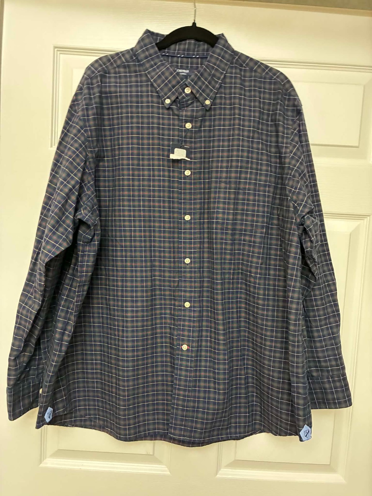 Cremieux Classics Shirt Mens XL Plaid Navy Green Red Button Down Cotton NWT