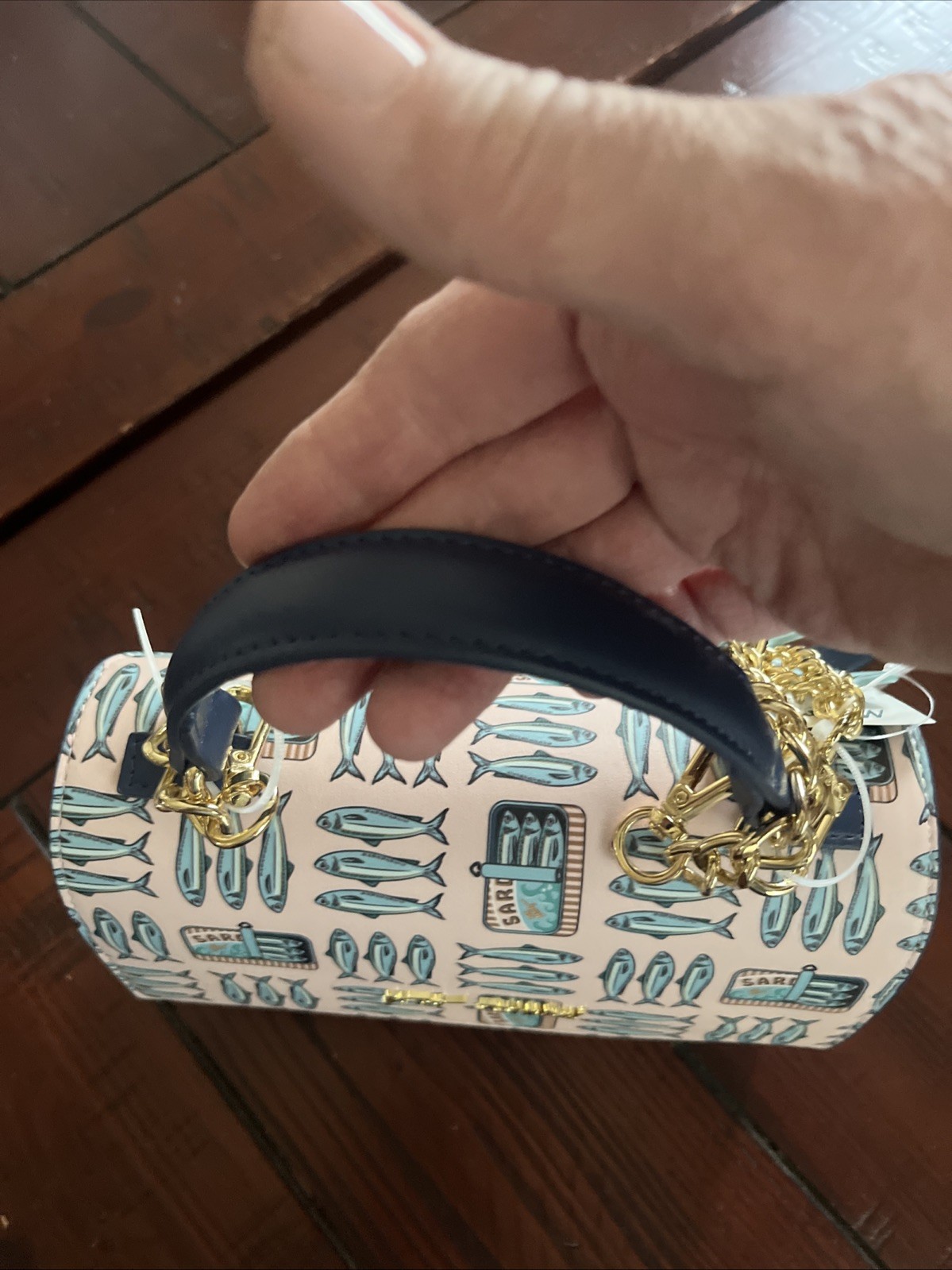 BETSY JOHNSON SARDINES SHOULDER /CROSSBODY BAG BLUE MULTI NWT Adorable