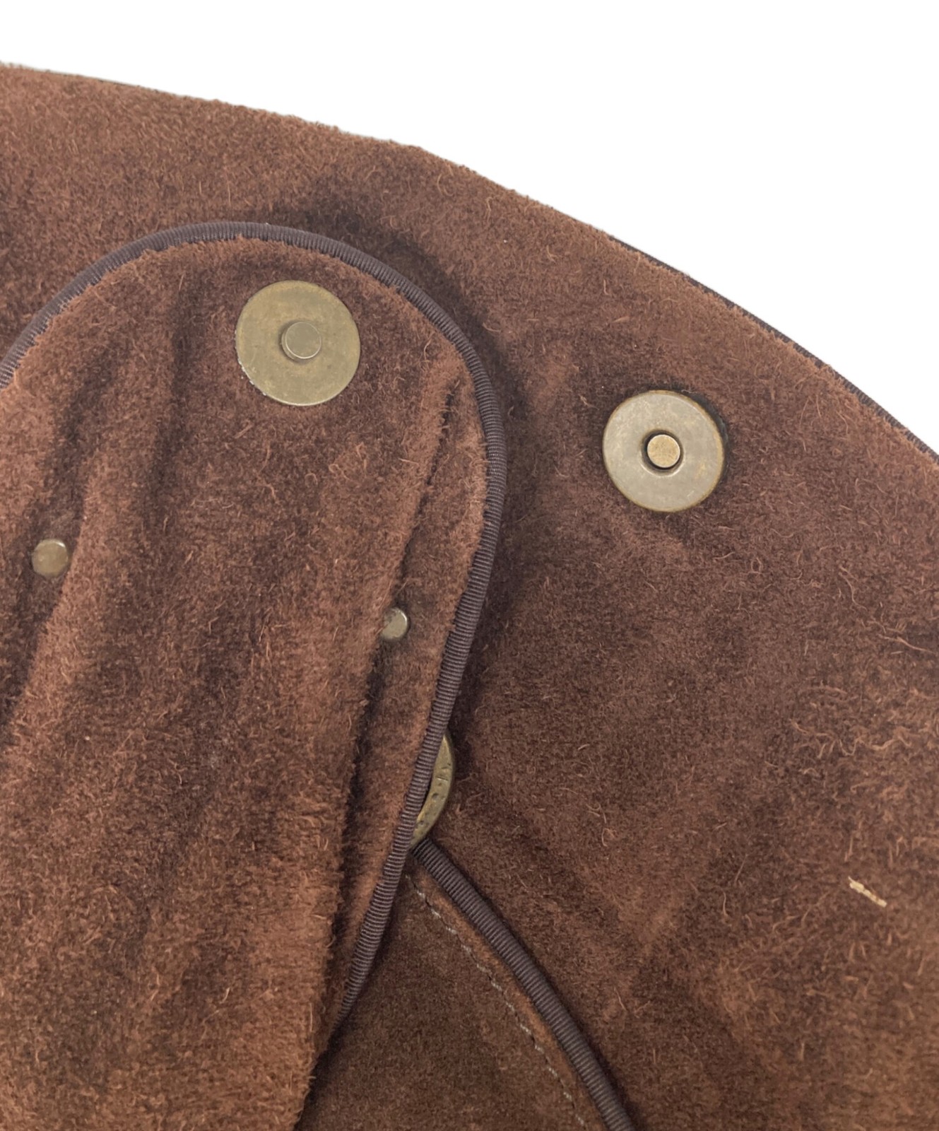 DOLCE&GABBANA Shoulder Bag Suede Brown Vintage Authentic From Japan