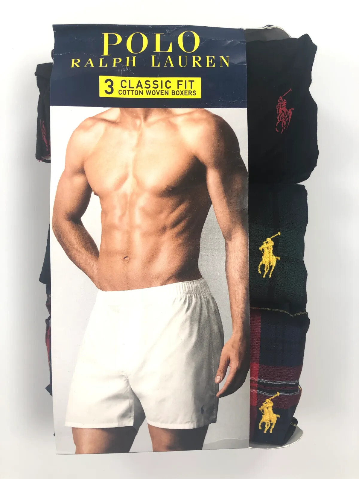 XL (40-42″) 102-107 cm POLO RALPH LAUREN 3 PACK CLASSIC FIT WOVEN BOXERS