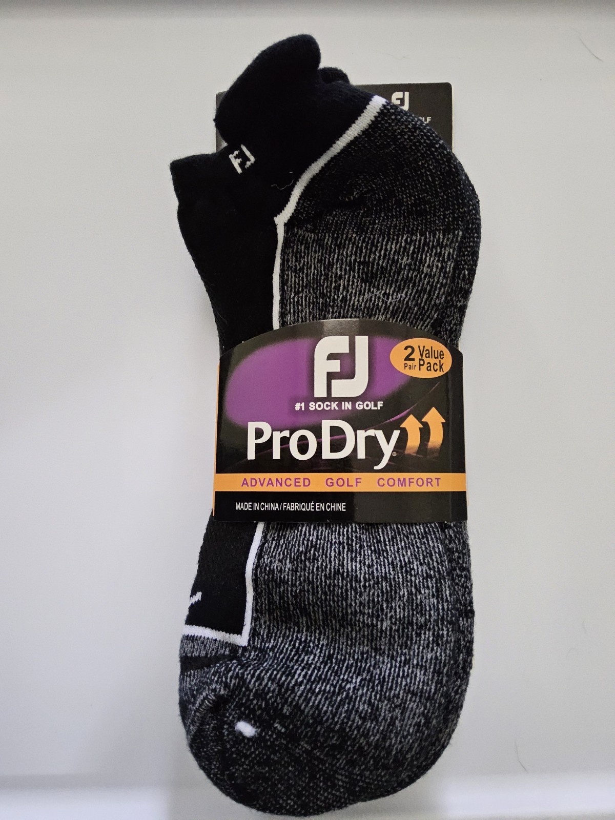 FootJoy Men’s ProDry Advanced Golf Comfort Socks Cushioned 2 Pairs Ankle 12-15