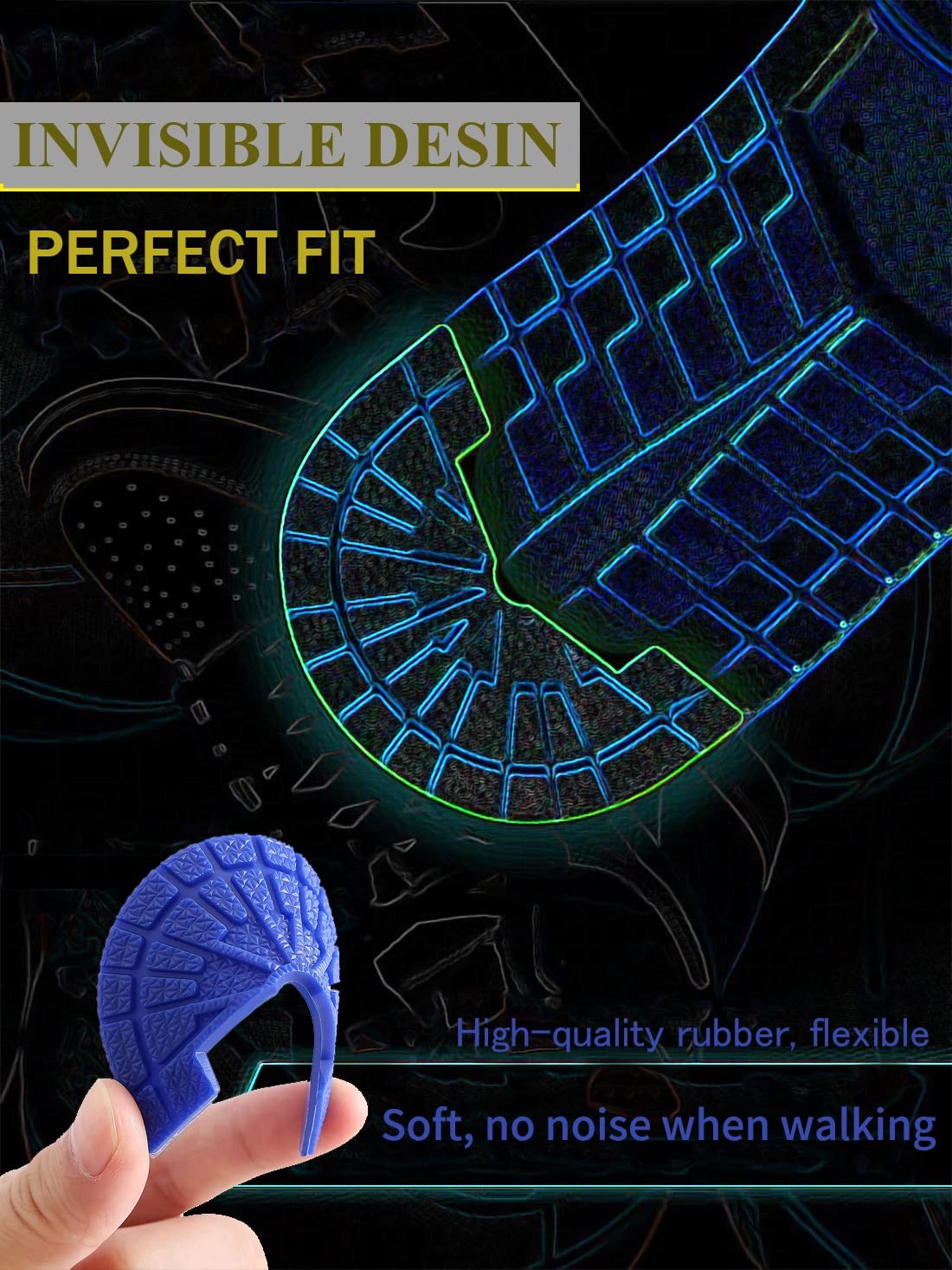 Sole Protector for Sneakers, Strong Self-Adhesive Shoe Heel Repair Plates Non…