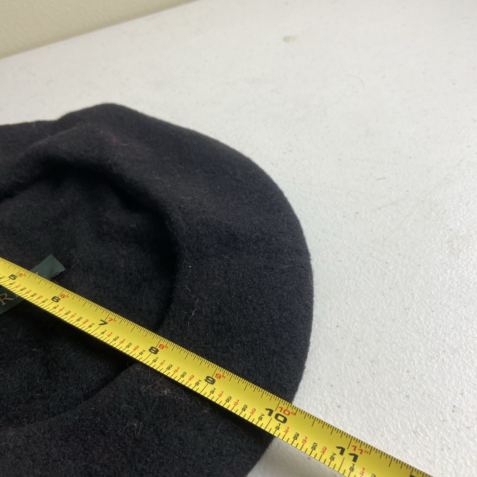 J.Crew Wool Beret Hat In Black 10” Diameter Classic