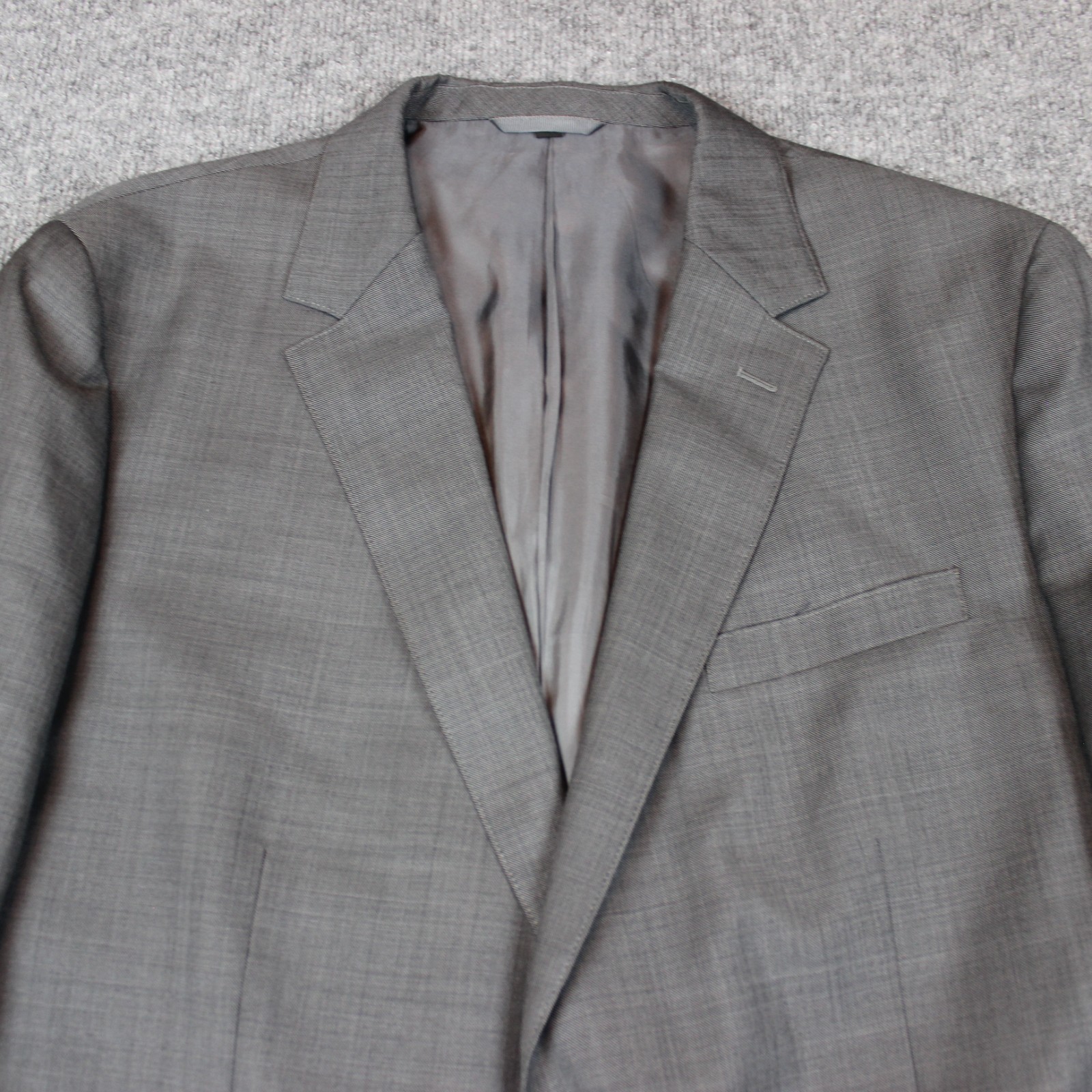 Bonobos Jacket Sport Coat Blazer 46R Gray Nailhead Standard Fit Business Casual