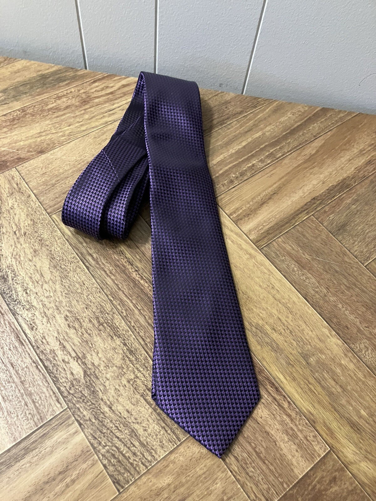 Hi-Tie Men’s Silk Purple Neck Tie EUC Wedding Formal Business RFS #10