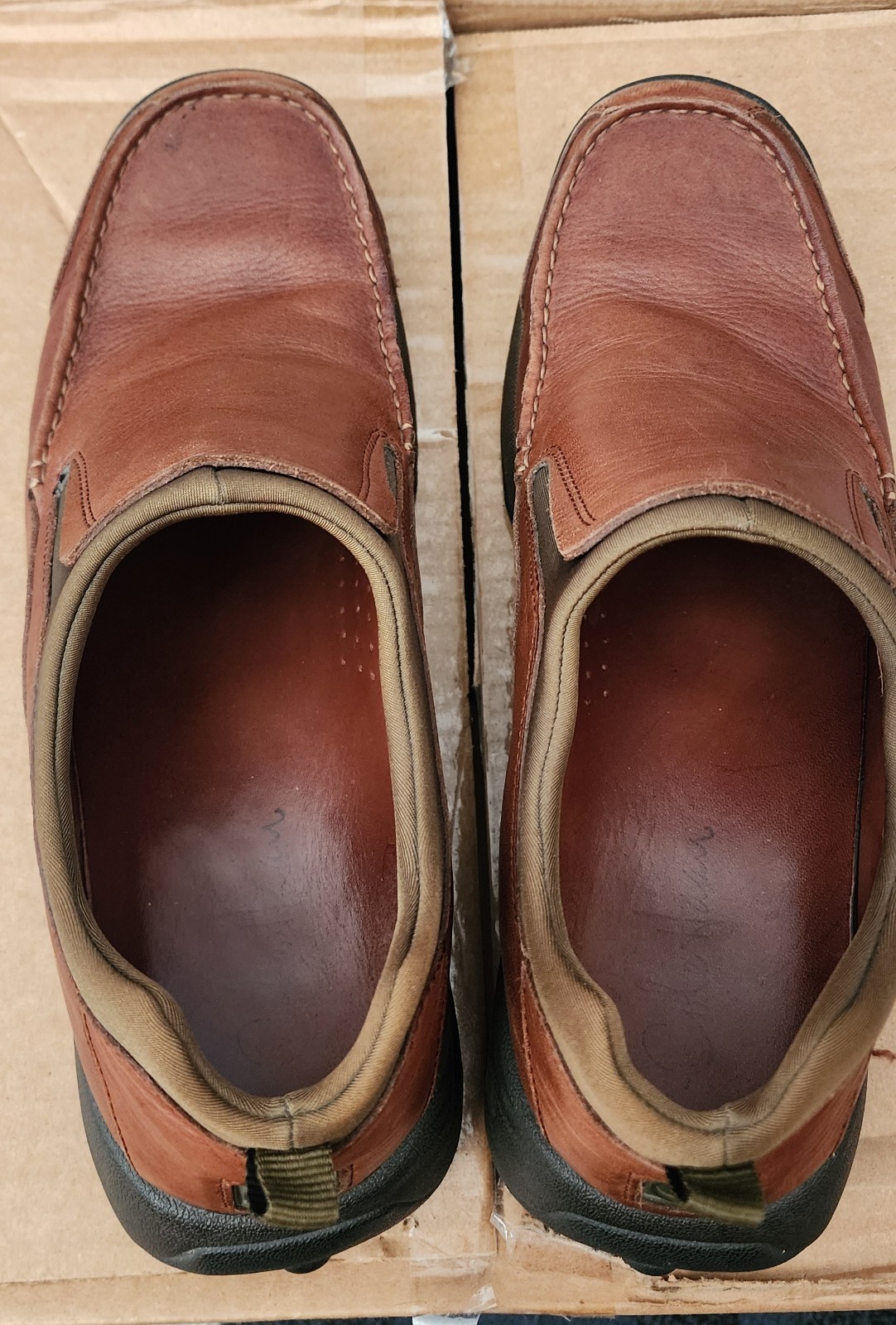 USED Cole Haan Men’s Tucker Leather Pebble Accent Venetian Slip-On Loafers 12 M