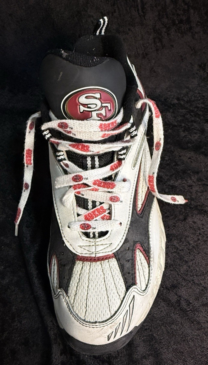 San Francisco Sf 49ers NFL Game Day Shoes Size 10 D Vintage 90’s w/49er Laces!