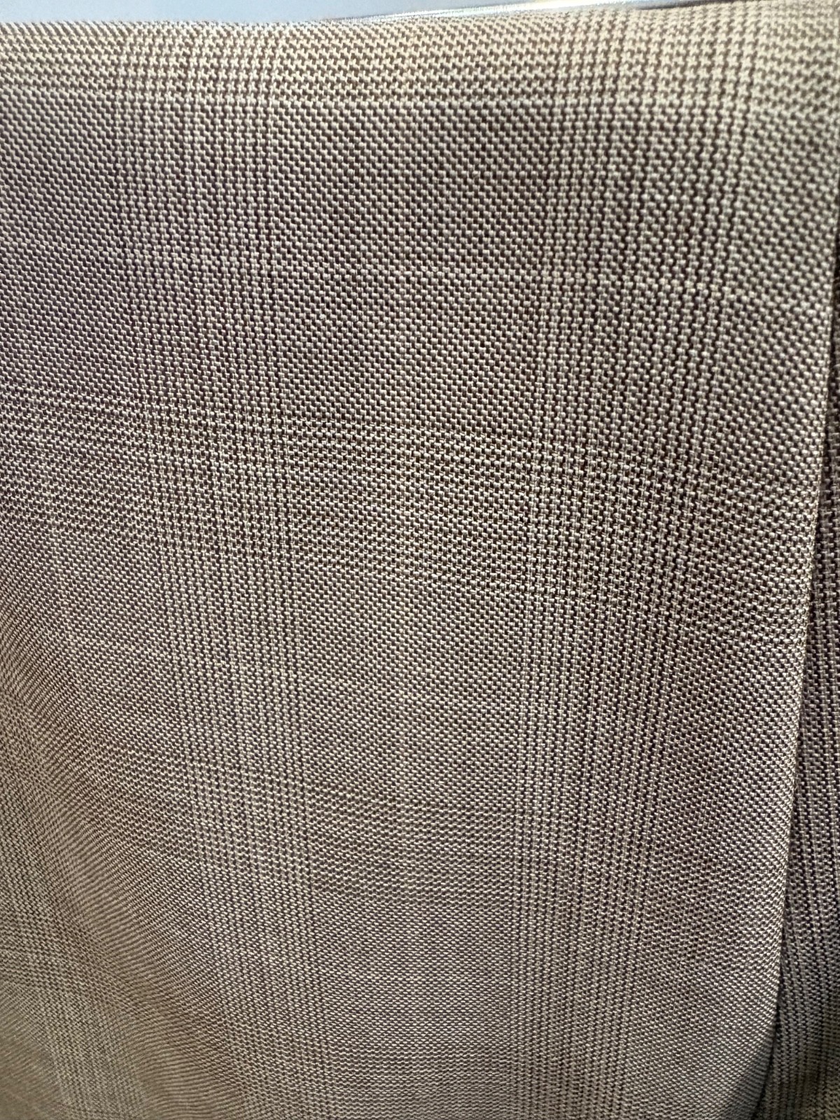Corneliani Collection 100’s Virgin Wool Suit 58R 48R Tan Plaid Italy Saks