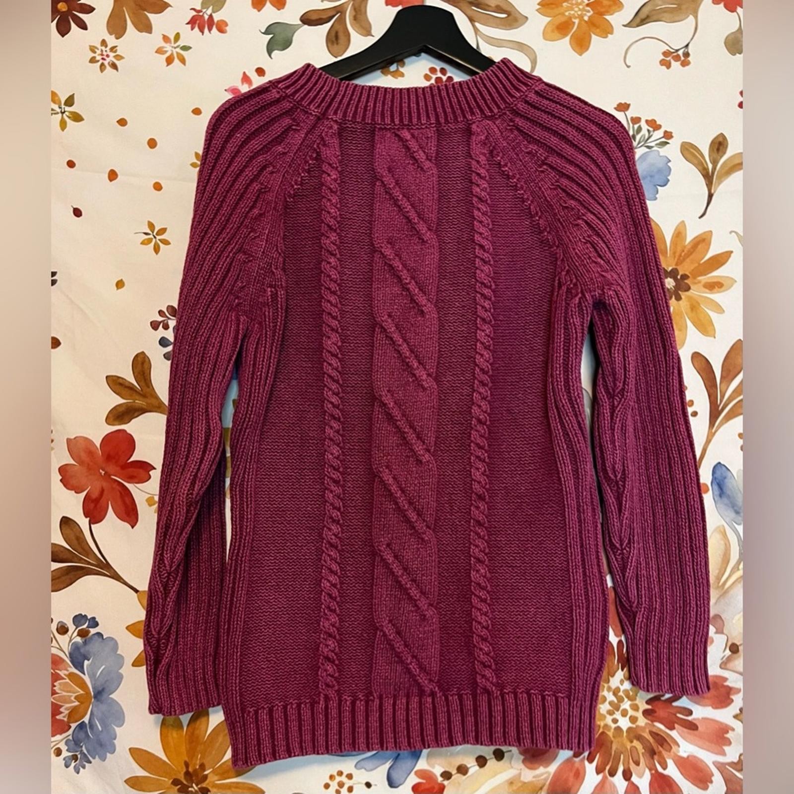 Woolrich Women’s XS Burgundy Pink Red Thick KnitTunic Winter Classic Sweater
