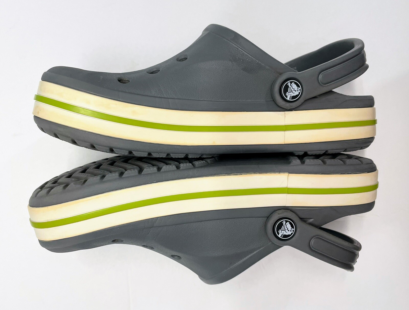 CROCS Bayaband Gray Clogs Slingback Shoes Slip On Sandals M6/W8