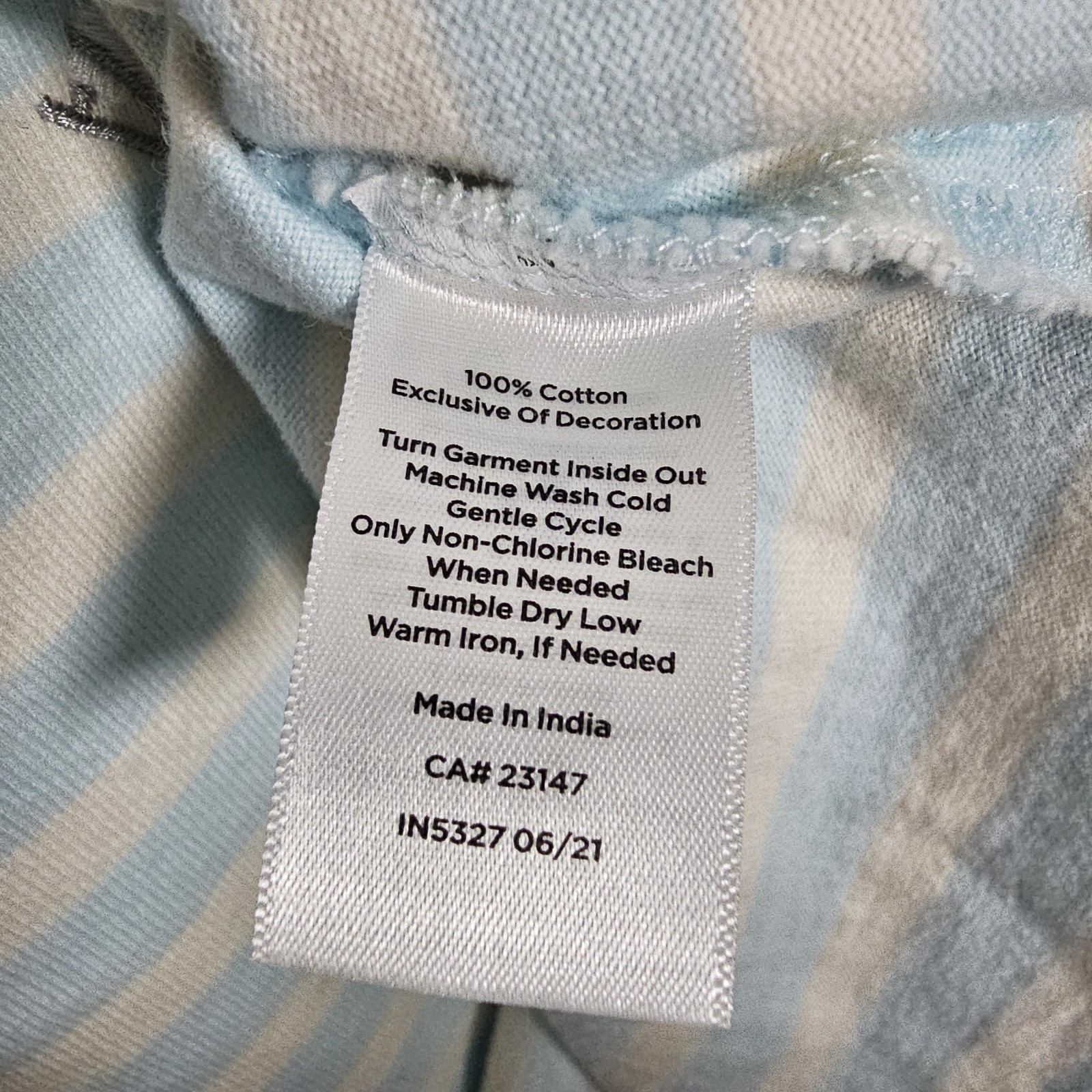 Talbots Womens 2X Ice Skating Embroidered Blue White Striped Shirt Novelty Top