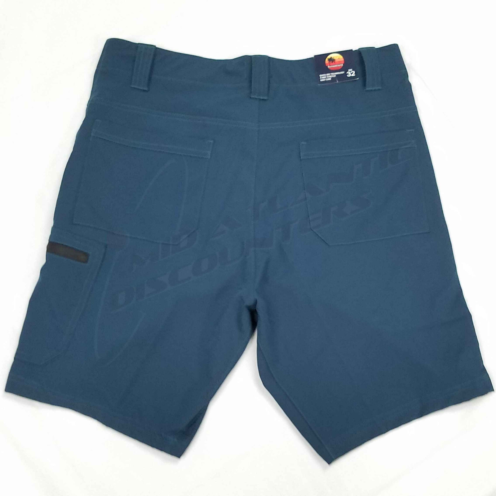 Sunsations Multi-Functional Cargo Hybrid Stretch Shorts Swim Trunks Navy Blue 32