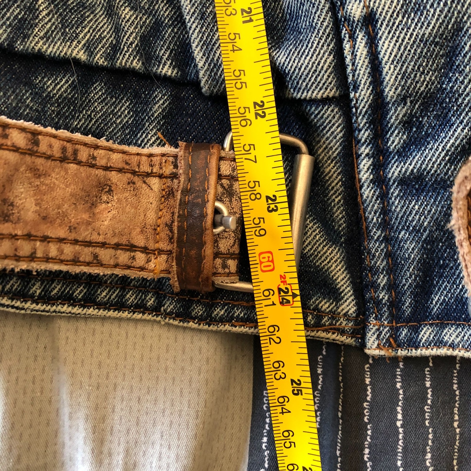BB Dakota Size Small Blue Denim Leather Oversized Trucker Jacket Vintage