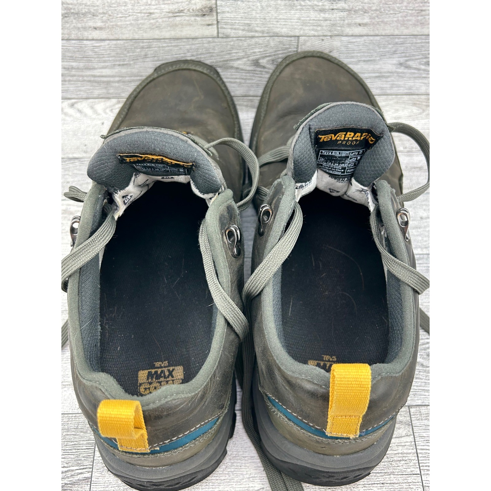 Teva Riva RP Men Waterproof Hiking Shoes Dark Olive Vibram 1123771 Size 10.5