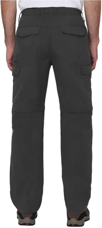 B.C. Clothing Men’s Convertible Stretch Cargo Short / Pants, Gray, Size XL X30