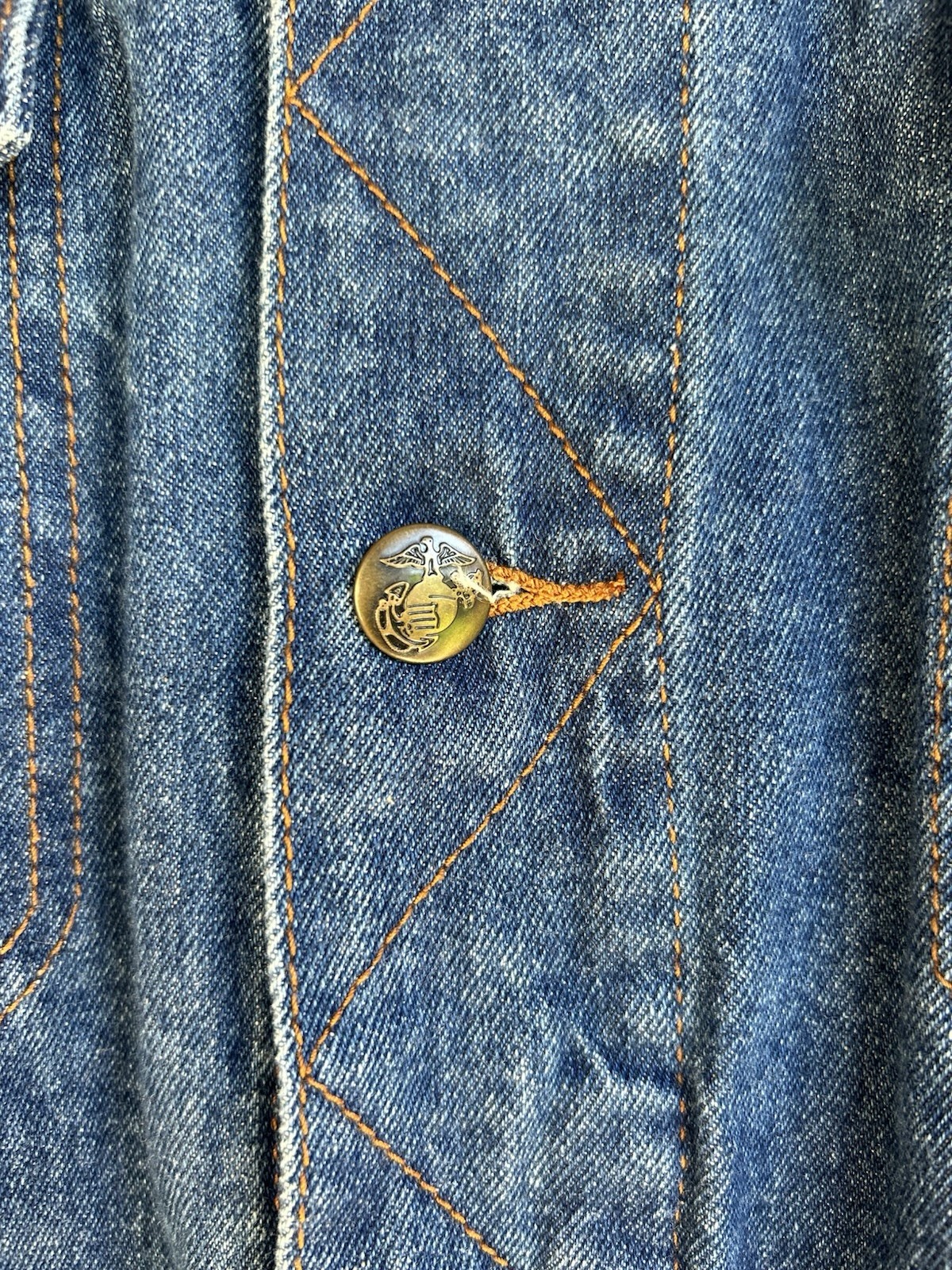 Early 90s true vintage hand made marines denim jacket with marine patches!!!