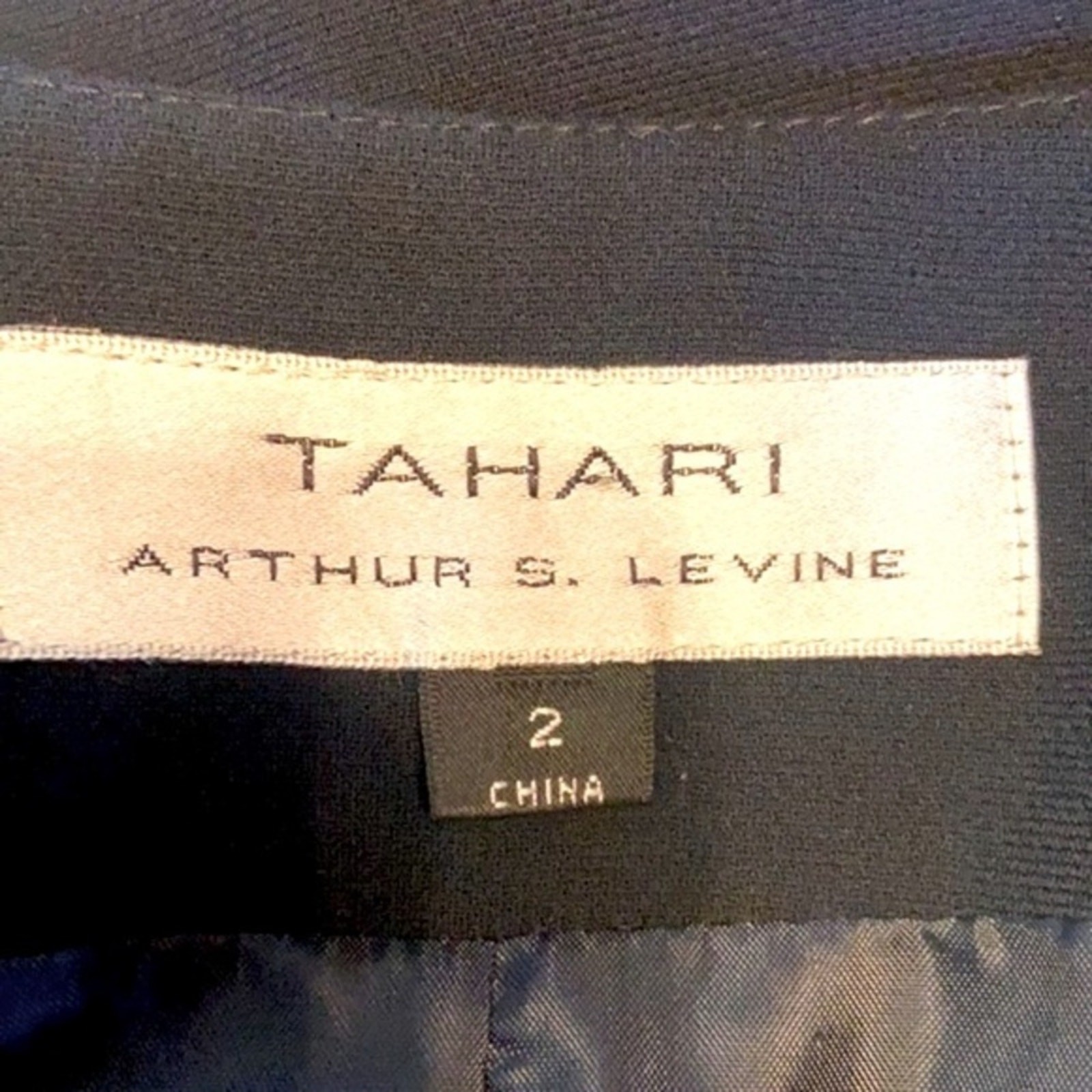NWT Tahari Arthur S. Levine Pearl Neck Black Blazer