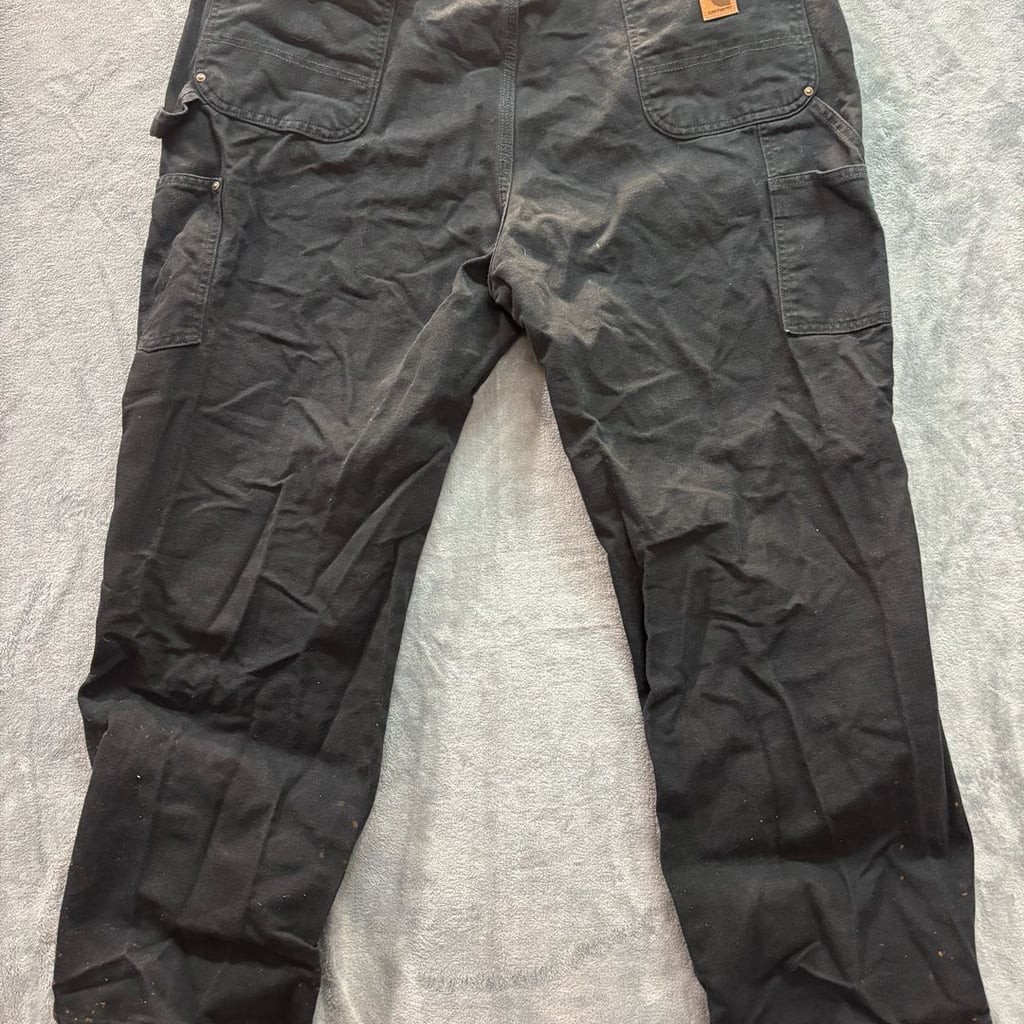 Carhartt B136-BLK Double Front Loose Original Fit Work Dungaree Pants