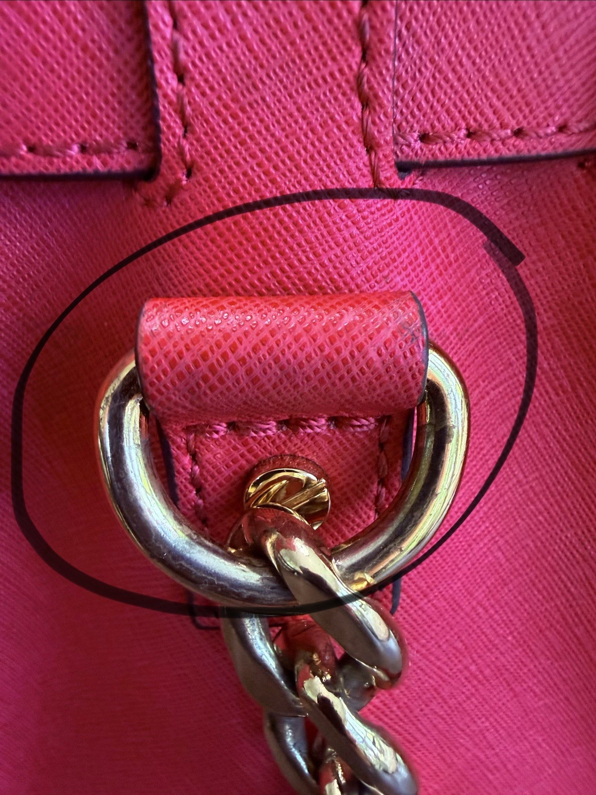 MICHAEL KORS HAMILTON Satchel, in Watermelon color