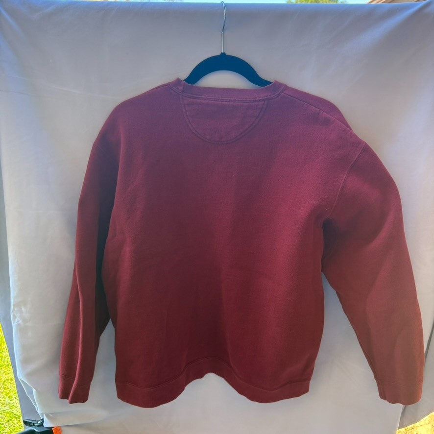 St John’s Bay Crewneck Sweatshirt Mens M Red Cotton Blend Pullover Casual