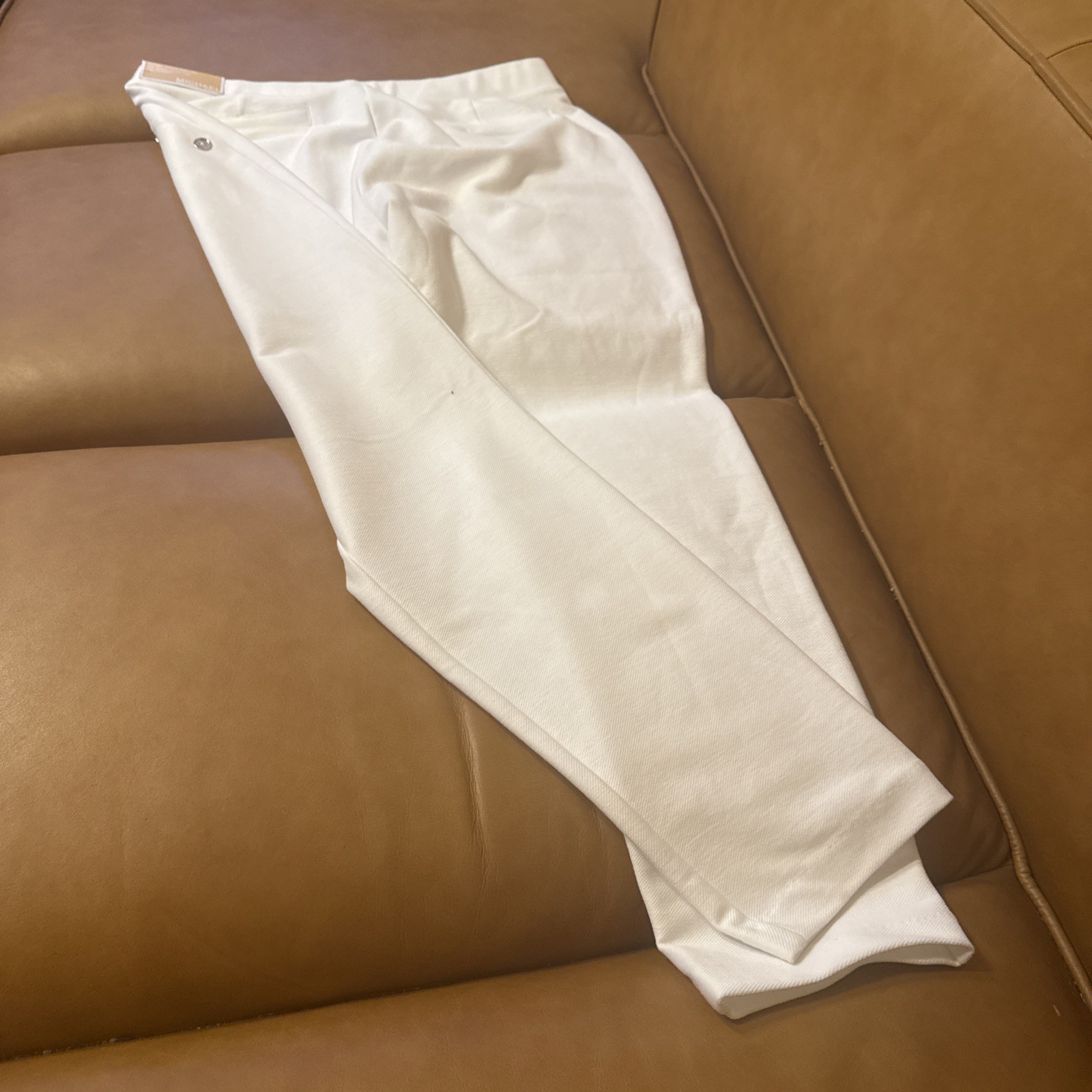 Michael Michael Kors White Ankle Pull On Pants High Rise Large