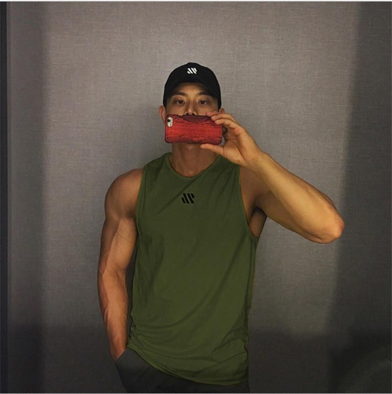 Men’s Mesh Bodybuilding Stringer – Quick‑dry Sleeveless Gym Fitness Vest