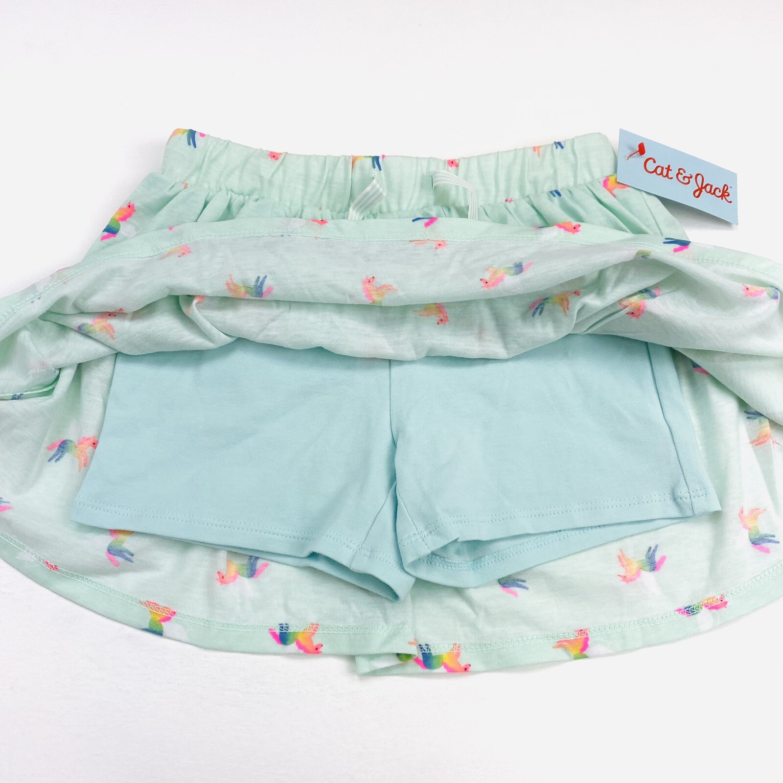 Cat & Jack Girls Size S 6/6X Skort Mint Unicorn