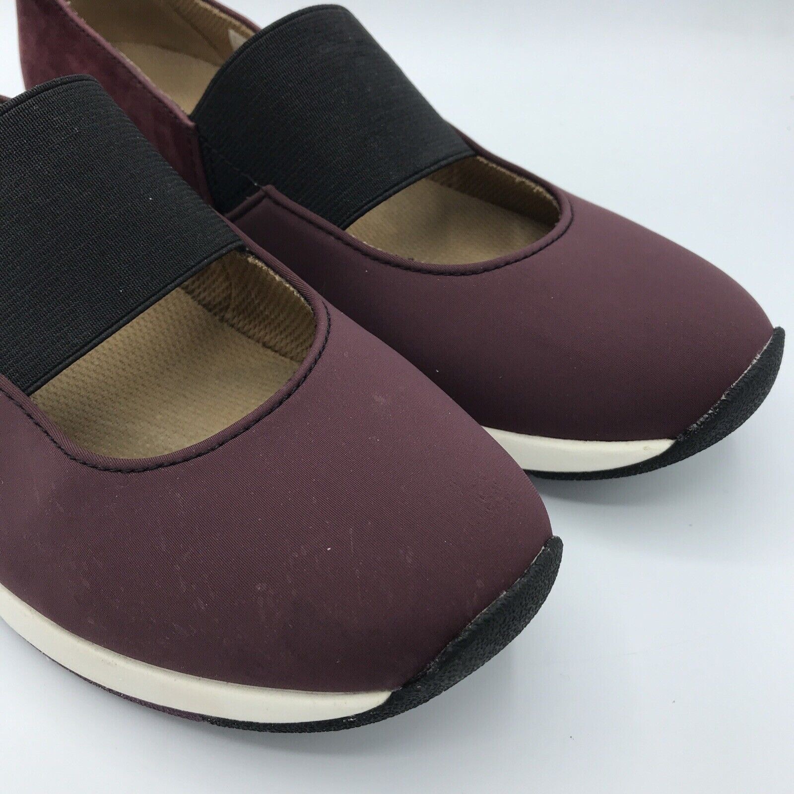 Vionic Cadee Suede Mary Jane Comfort Shoes Wine Red Size Women Sz 8 Slip On