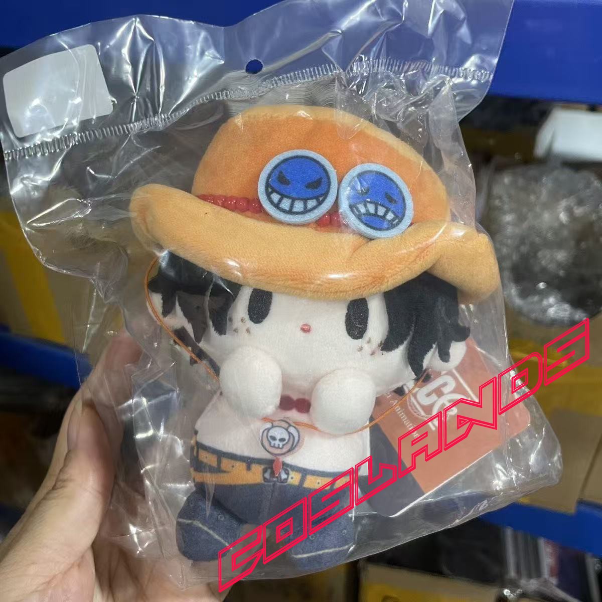 11cm Official ONE PIECE Ace Plush Doll Anime Stuffed Plushie Keychain Toys Gift