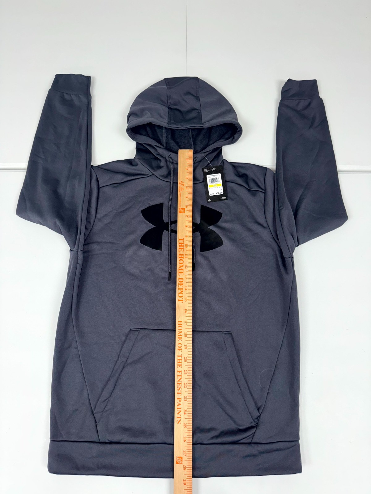 Under Armour Fleece Big Logo Hoodie Mens Gray 1379743 Pick Size NWT $60