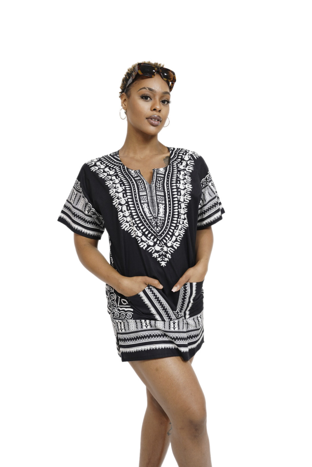 Black African Unisex Dashiki Shirt DP3578 Small to 7XL Plus Size