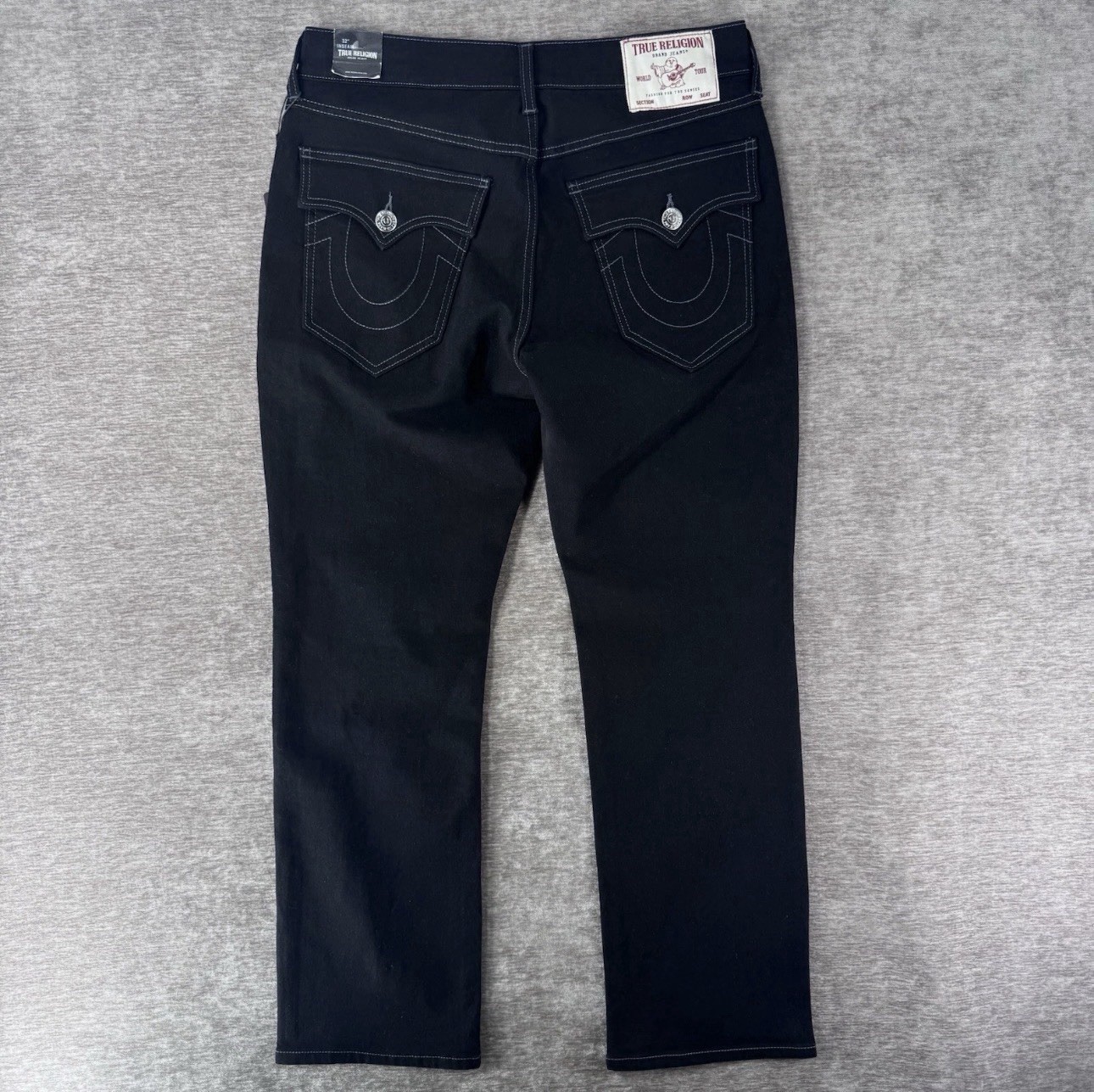 True Religion Ricky SN Flap Relaxed Straight Jeans Men’s 32 32×32 Black NWT