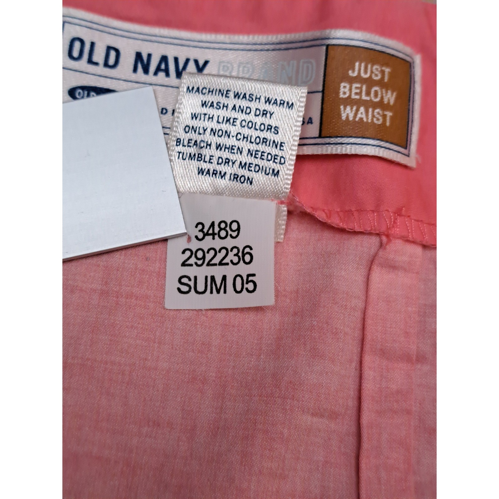 Old Navy Pink Tropical Border Print A-Line Skirt Just Below Waist Size 10 Y2K