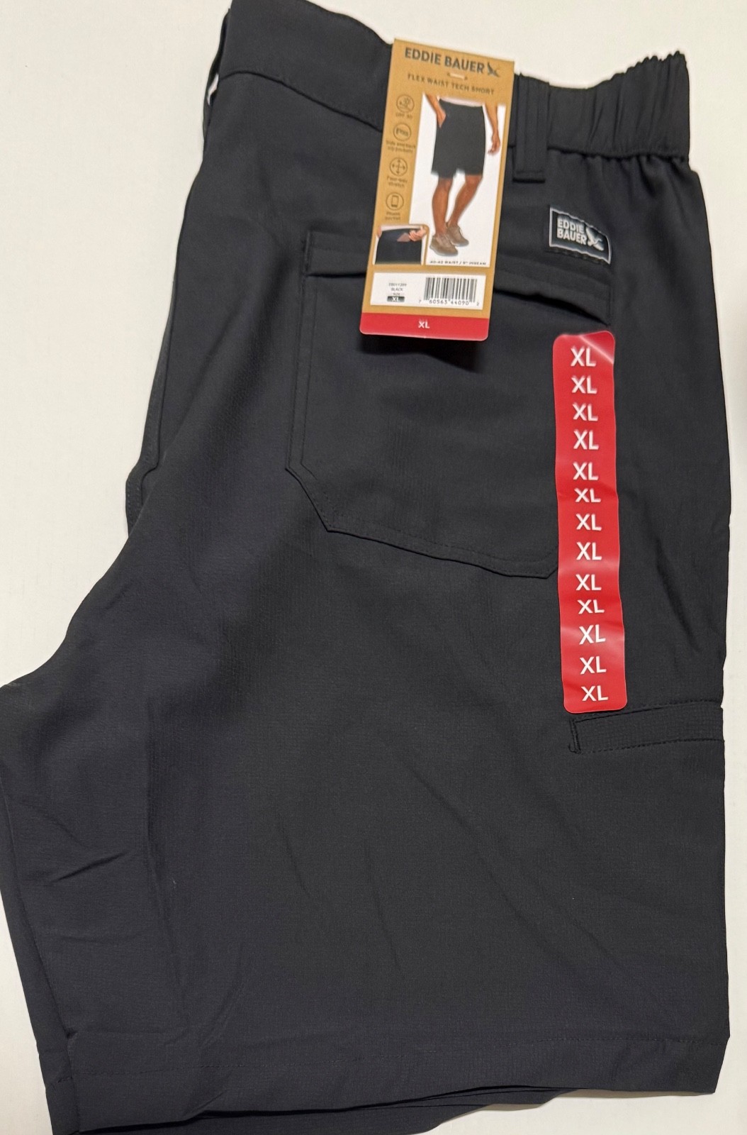 Eddie Bauer Men’s Flex Waist Tech Shorts Sizes Small, Med, Large, XL, XXL