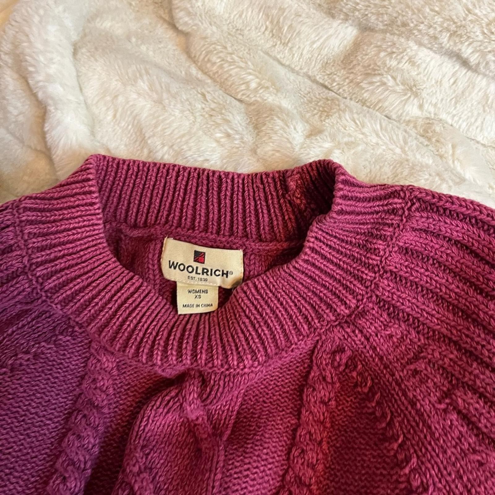 Woolrich Women’s XS Burgundy Pink Red Thick KnitTunic Winter Classic Sweater